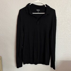 Express Merino Wool Blend Black Sweater
